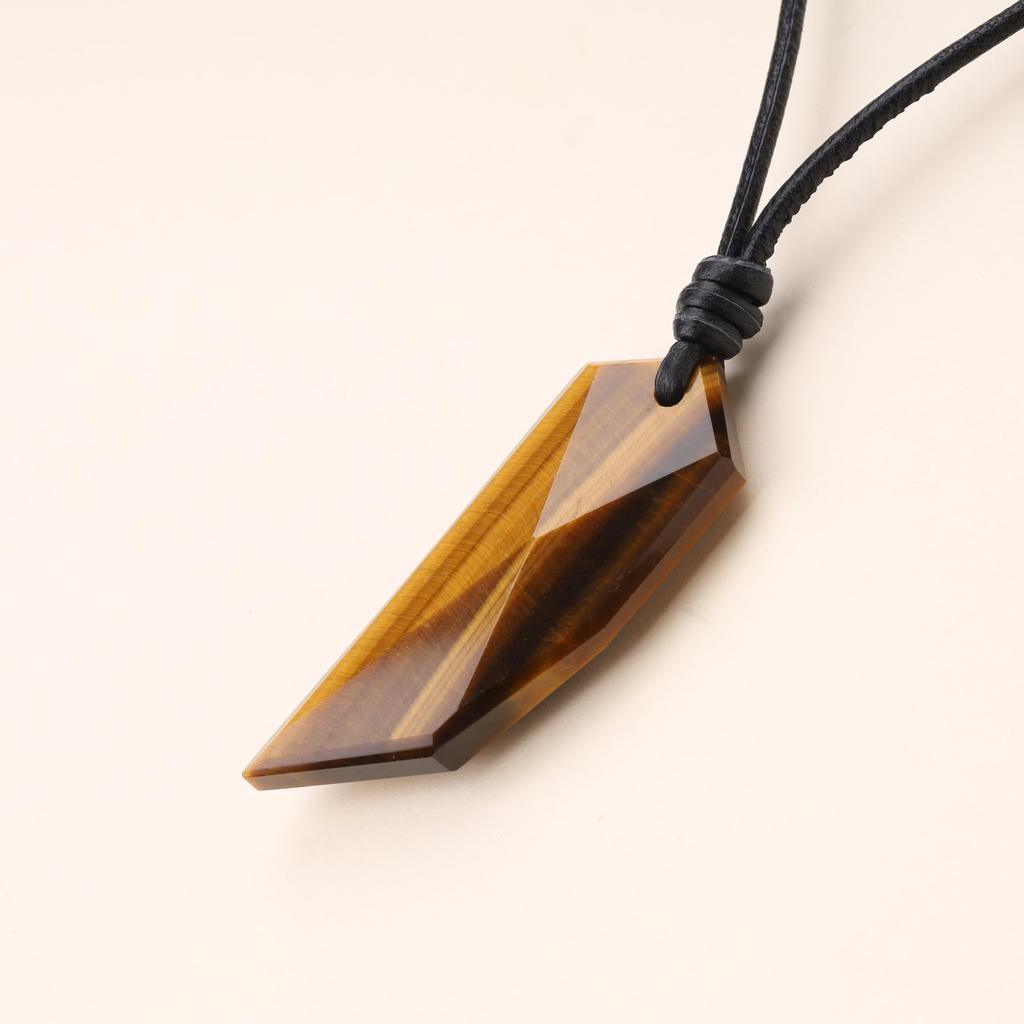 COAI Tiger Eye Wolf Fang Money Luck Business Luck Amulet Necklace for Men [Coai]