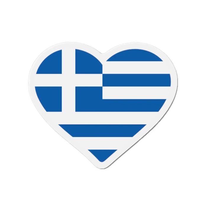 Aimant Coeur Drapeau Grèce - Multicolore - 7 Cm - 50 Pièces - Résine Synthétique - Mixte