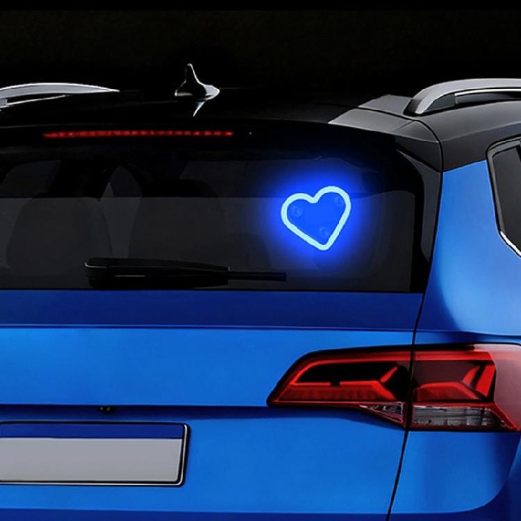 2Pcs Long Lasting Versatile Solar LED Heart Lights Suitable for Car Waterproof 5 Modes Decorative Night Light Atmosphere