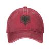 Custom Cotton Albanian Eagle Crest Baseball Cap Women Unisex Adjustable Proud of Albania Dad Hat Sports