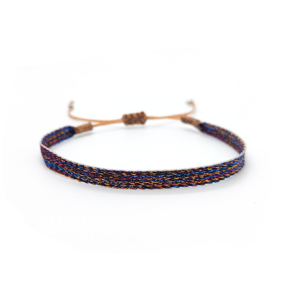 Colombian Ethnic Handmade Woven Pattern Bracelet - Retro Style for Girls