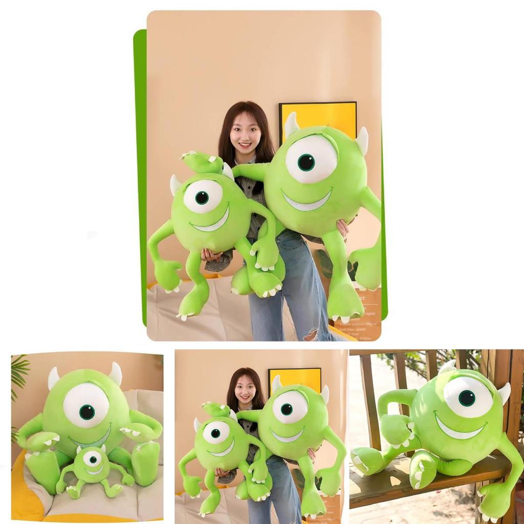 Cute Green Monster Plush Toy Big-eyed Stuffed Doll Perfect Birthday Present