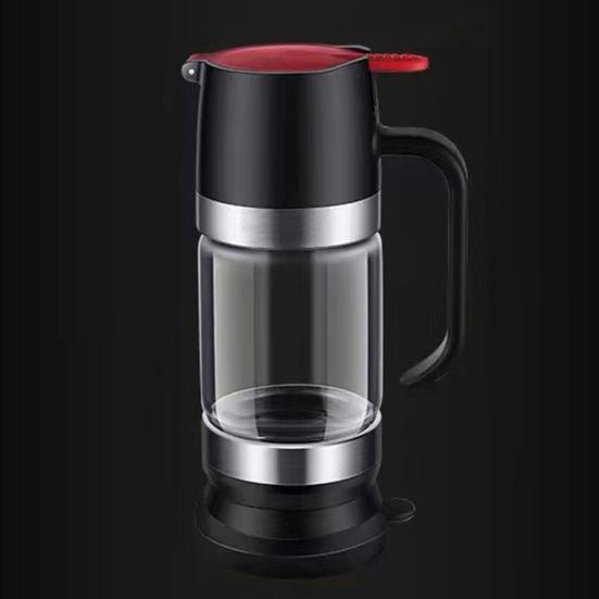 Glass Bottle Honey Syrup Dispenser Food Grade BPA Free Leakproof Glass Honey Dispenser Pot Syrup Storage Bottle with Handle