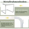 [Set of 2] Dining Chair in White Diamond Pattern: High Backrest + Comfortable Seat Cushion, Silver-Colored Metal Frame Non-Slip and Durable
