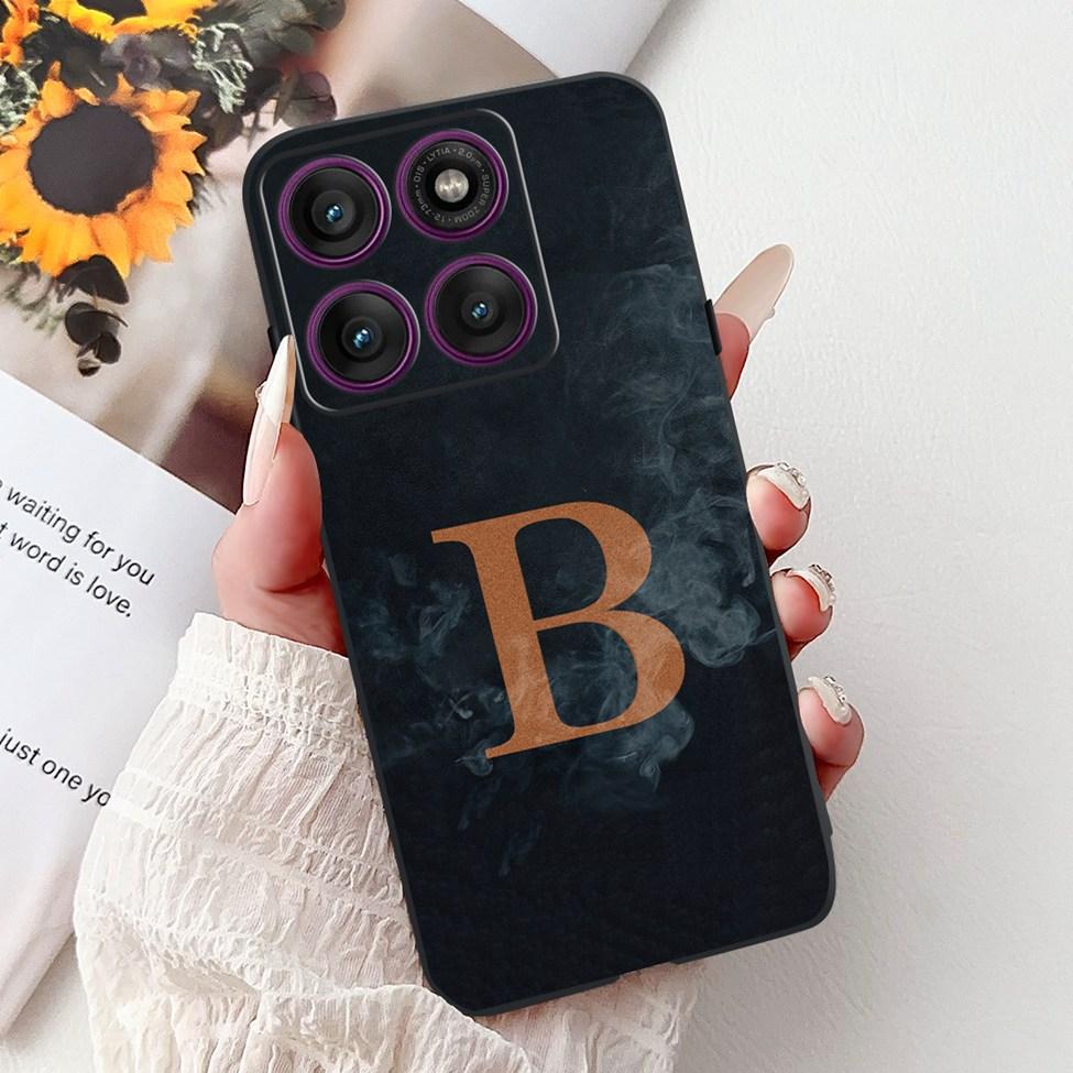 For Motorola Edge 60 Pro Case XT2507-1 Silicone Fashion Luxury A-Z Letters Shockproof Back Cover For Moto Edge 60Pro Phone Case