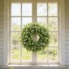 60cm Eucalyptus and Baby's Breath Artificial Greenery Wreath for Door Wall Decoration Home and Office Hanging Ornament