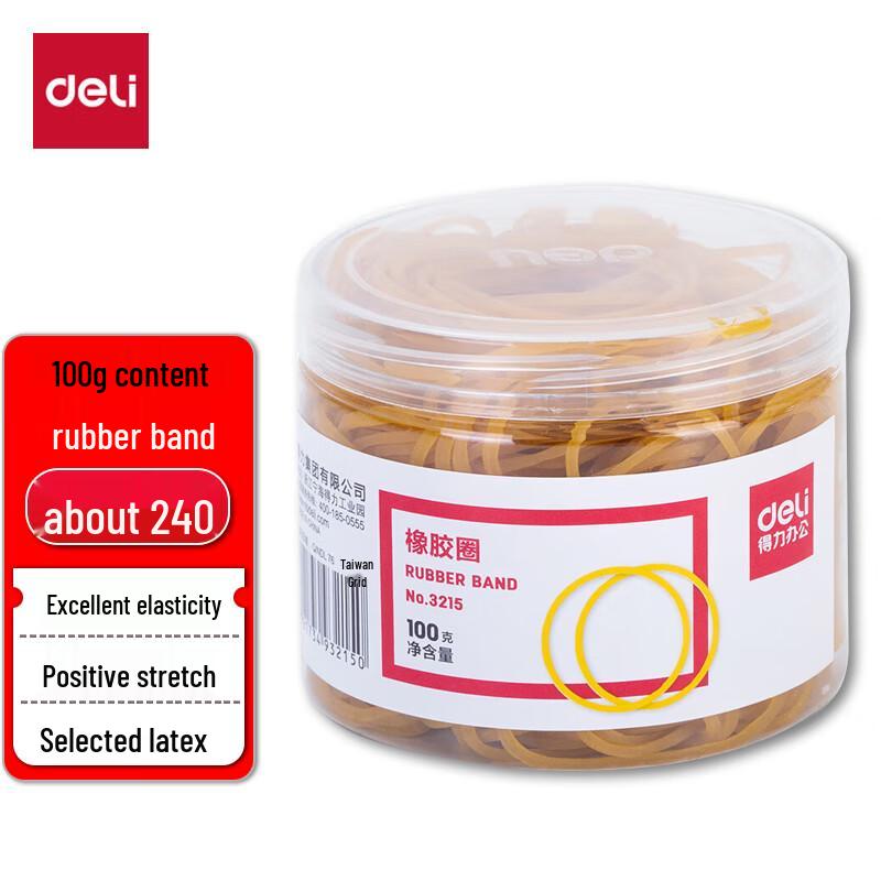 Deli 100g High-Elastic Rubber Bands