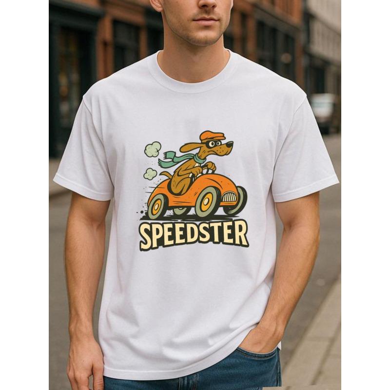 

Мужская футболка с коротким рукавом и принтом Driving Dog , Однотонная с коротким рукавом, Мужская повседневная рубашка с принтом, Подходит для пляжа и активного отдыха S белый