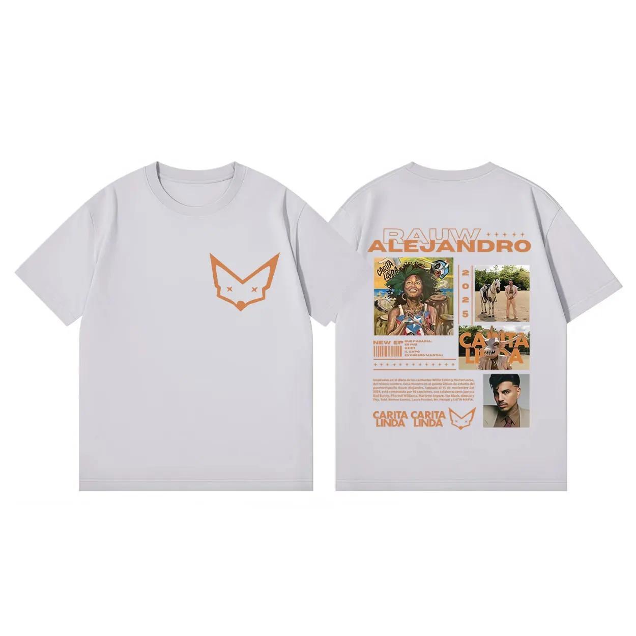 

Summer Casual Loose Cotton T-shirts Rauw Alejandro Album Poster Graphic T Shirts Unisex Women Fashion Hip Hop Short Sleeve T-shirt 4XL