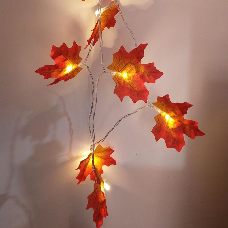 Ahornblatt Anhänger Weihnachtsblätter Beleuchtete Herbstgirlande 102030 LED Lichterkette