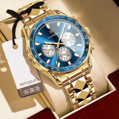 2024 New Luxury Sports Watch Men Quartz Waterproof Luminous Date Chronograph Men's Watches Stainless Steel Man Watch Male Clock