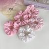5pcs Polka Dot Hair Ties Elegant Cute Fabric Scrunchies with Flower Prints Sweet Floral Dot Hair Bands Academy for Ages