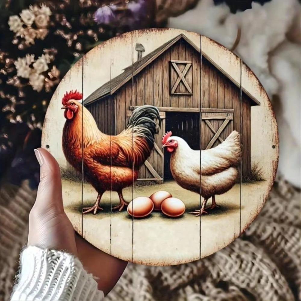 Vintage Metalen Wanddecoratie Boerderij Ronde Stalen Schilderij Woonkamer Slaapkamer Huis