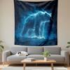 Cosmic Bear In Starry Night Sky Patterned Tapestry Decorative Wall Hanging, Home Bedroom Living Room Decor