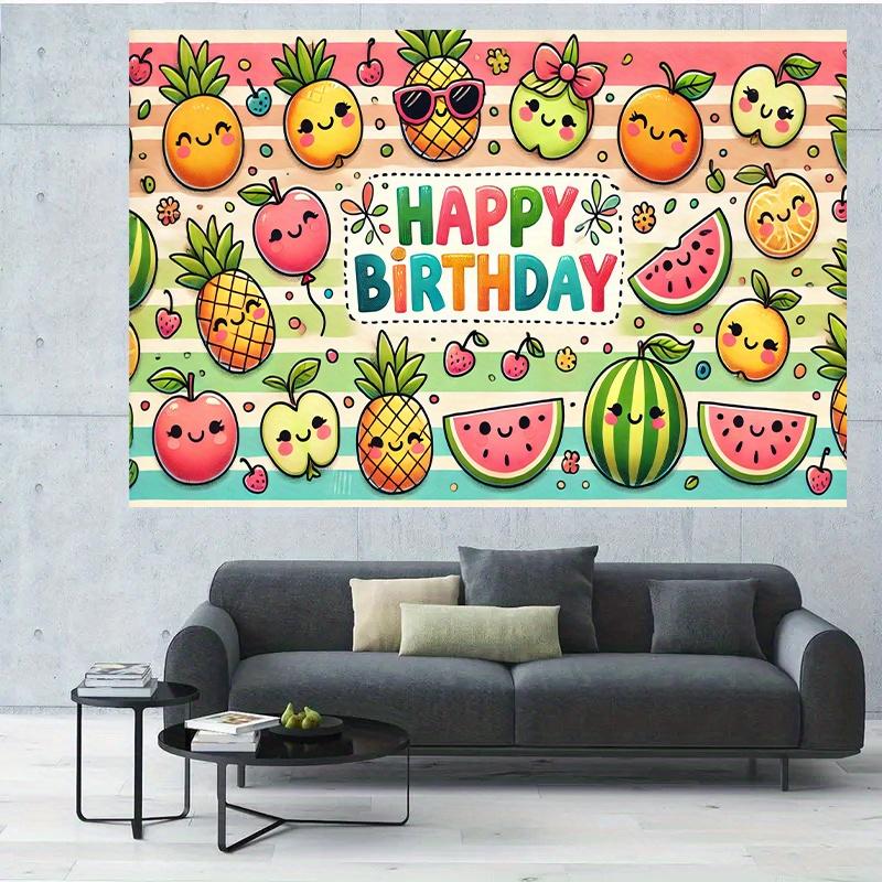 1 item cute fruit birthday birthday banner and flag decoration cake table photoshoot studio party decoration
