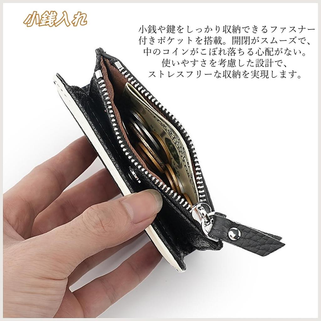 Cartera Mini Plegable para Mujer ENJHIKE, Piel de Vaca, con Ranuras para Tarjetas, Billetera Plegable para Monedas, Cuero Genuino, Gran Capacidad, Popular, Ligera,