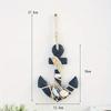 1PC Mediterranean Boat Anchor Ship Wheel Retro Wood Nautical Wall Hanging Ornament Decoration Steering Sailing Home Decor