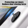 4 PCS Carbon Fiber Car Door Protector, Door Latch Lock Cover, Self-Adhesive Slam Stopper Shock Absorber, Universal Automotive Exterior Accessories
