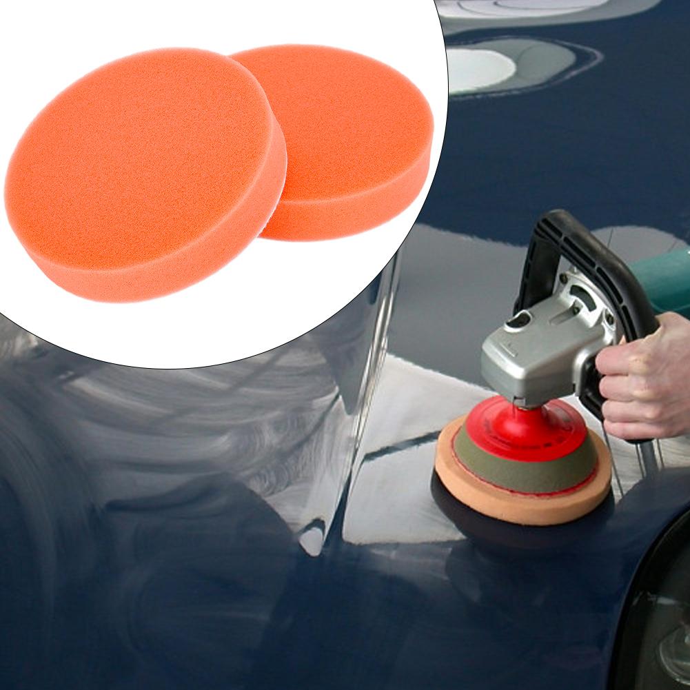 Power Tools Polishing Pad Home Buffing Pad Cleaning Tools Flat Sponge Orange Polishing Washable Waxing Pads For Waxing Polishing