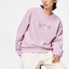 Li Ning Sports Lifestyle Series Letter Print Fleece Warm Loose Pullover Sweatshirt Women Sweatshirt Lotus-Pink Purple AWDT816-5