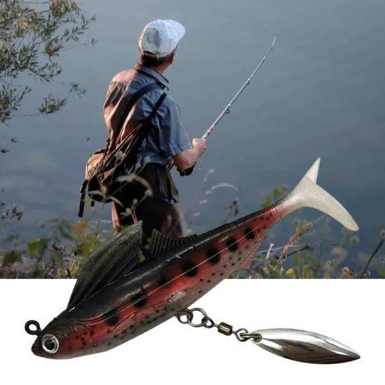 Bionic Bait Realistic Angling Soft Rubber Compact Fake Sea Sequins Baits for Fishing Ground