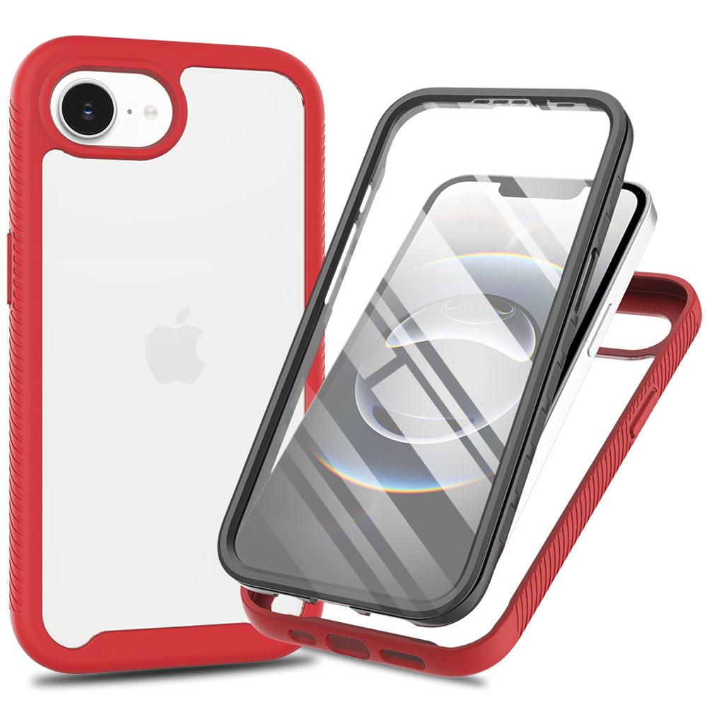 For iPhone 16e Case PC+TPU Phone Clear Back Cover with PET Screen Film