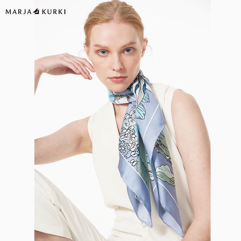 MARJA KURKI Wonderful Day Mulberry Silk Square Scarf 90x90 cm