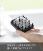 Yamazaki Magnet Head Scalp Massage Brush Soft Type Black W7×D7×H5cm Wall-Mountable Storage Tower Head Massage Brush