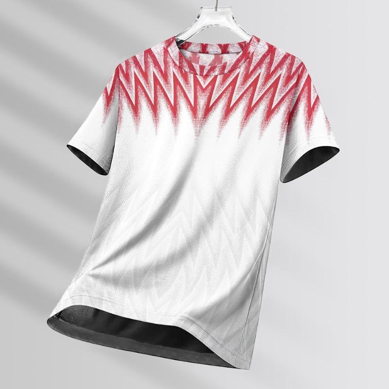 Men's T-shirts Sport Running 3D T-shirt Men Quick-drying Breathable Short Sleeve Round Neck Active Tee Outdoor Workout Men Clothing