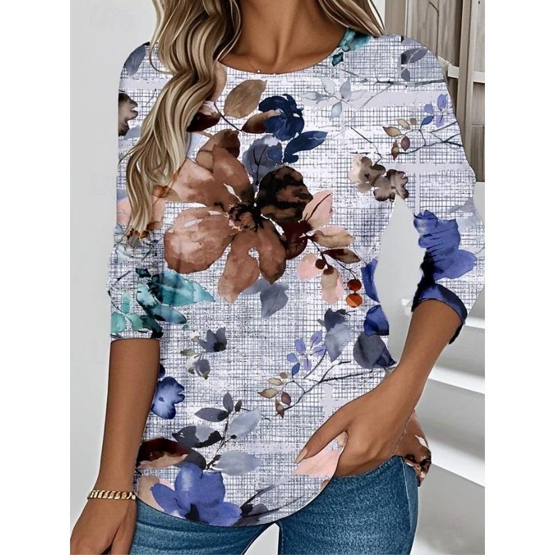 Women's T-Shirt,3D Printing,O Neck,Long Sleeve,Casual,Lightweight Top,halloween,Hip Hop ,Large Size,Fashion