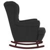 VidaXL Rocking Chair and Solid Hevea Wood Legs Relaxation Chair Living Room Sitting Room Bedroom Home Interior 329369