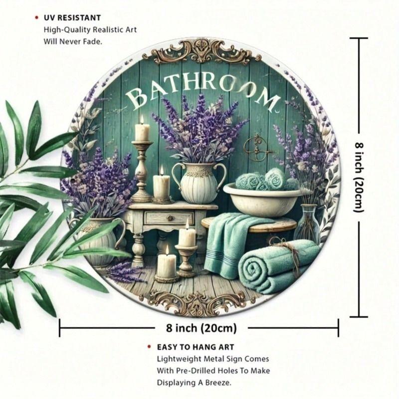 Metal Tin Sign Floral Pattern Wall Art Home Decor 20x20cm