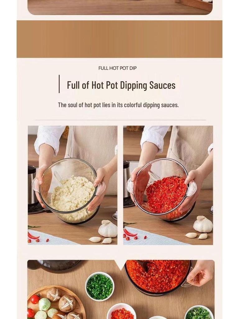 Picadora de Carne y Picadora de Verduras Eléctrica Alemana - Licuadora Multifuncional de Acero Inoxidable para Chile y Cocina