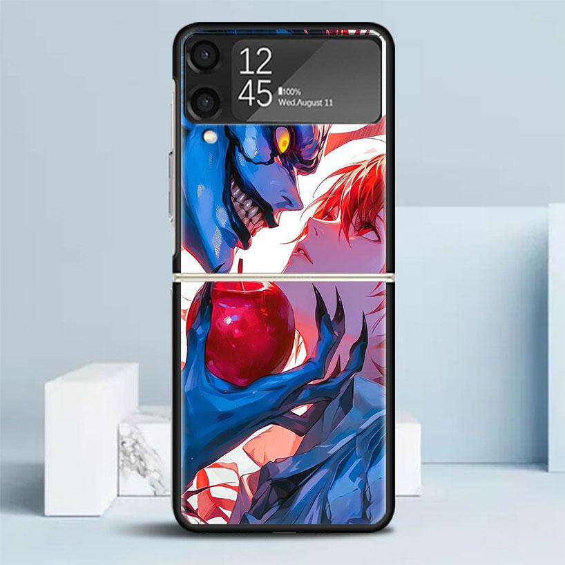 N-Note D-Death Yagami Light Phone Case For Samsung Galaxy Z Flip7 Flip6 5G Flip5 Flip4 Flip3 ZFlip 7 6 3 4 5 Shockproof Back Cov