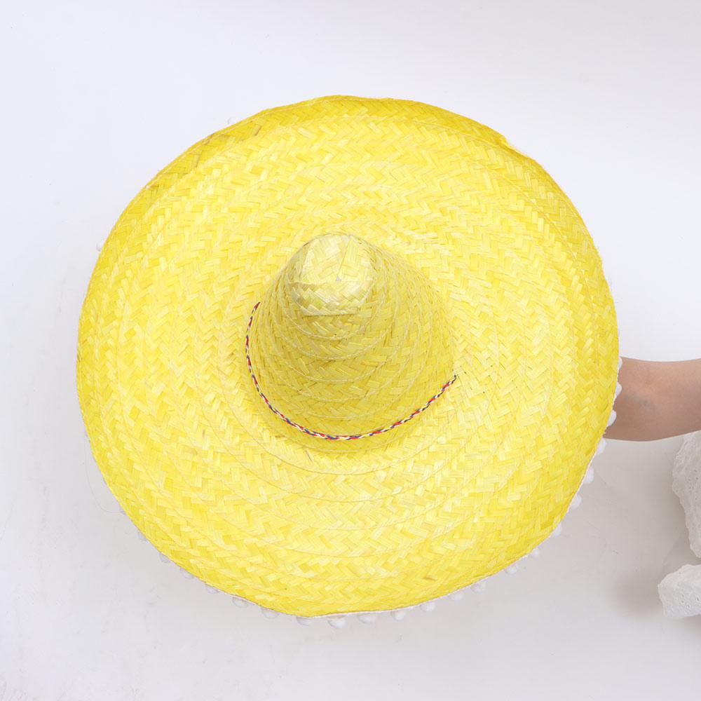 Colorful Wide Brim Straw Hats Sombrero Sun Hat Summer Mexican Party Hat  Women