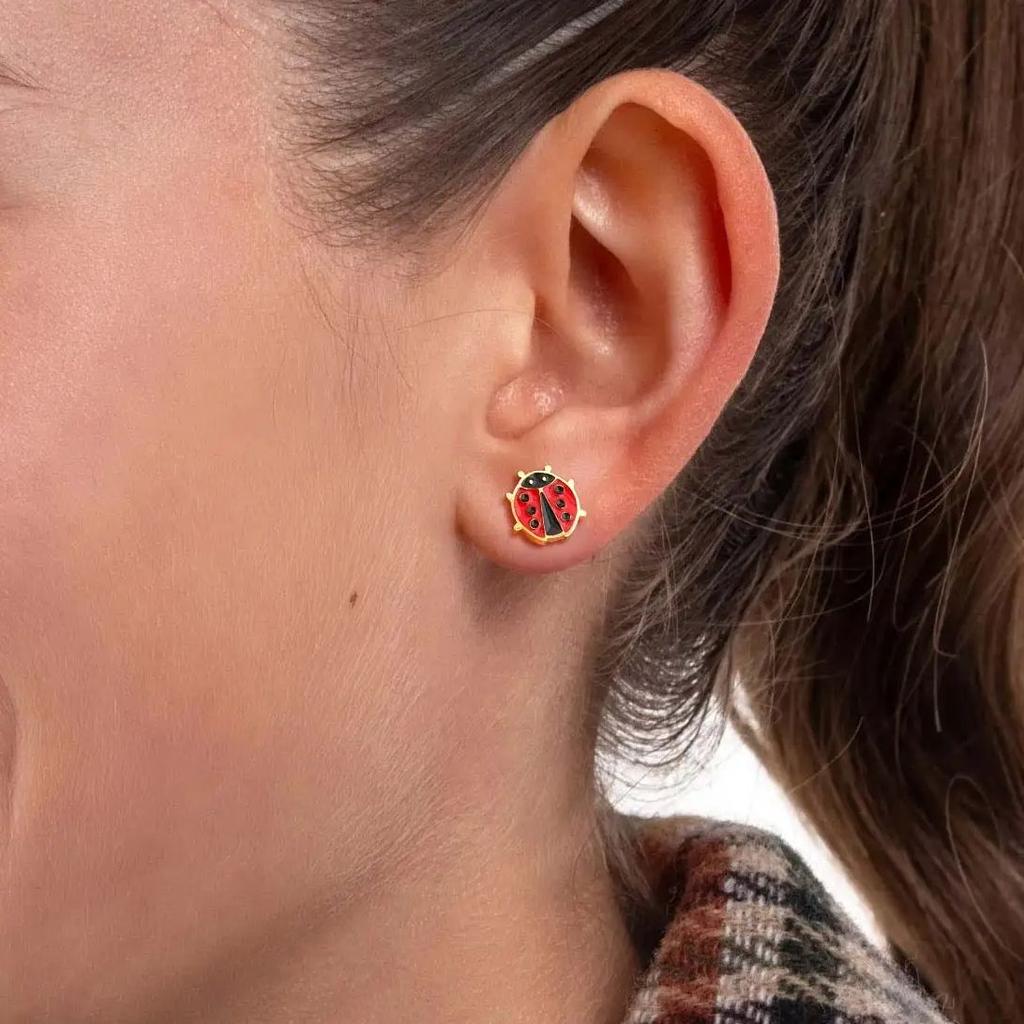 Cute Rainbow Unicorn Stud Earrings for Women Girls,Stainless Steel Insect Beetle Earrings,Charms Jewelry Accessories Gift