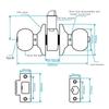 Doorknobs Entrance Door Lock Stainless Steel Interior Lock Lock Mechanism Door Handle  Bedroom