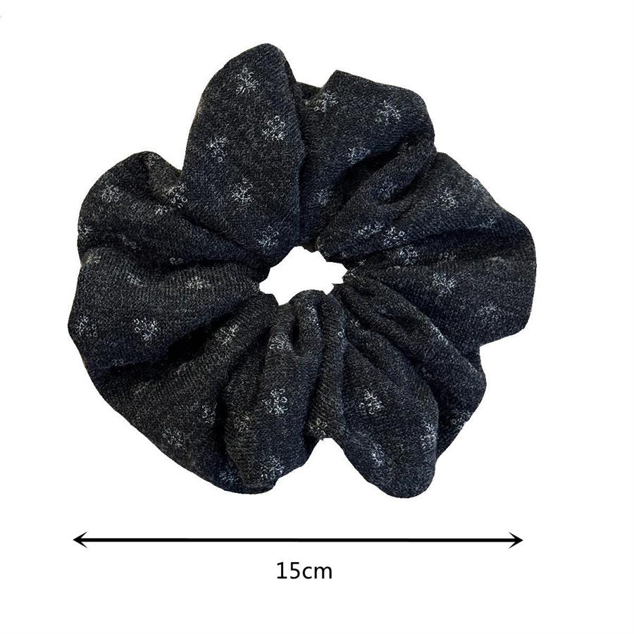 Korean Floral Knitted Scrunchies Women Girls Elastic Hair Band Accessories Tie Hair Ring Rope Headwear Headdress Ponytail Holder