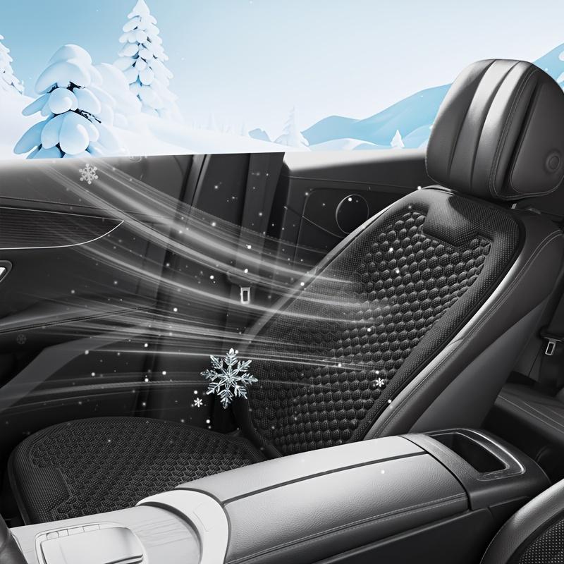 1 unidad Cojín para Asiento de Coche - Almohadilla Refrigerante Transpirable para Todas las Estaciones con Base Antideslizante, Eficiencia de Refrigeración y Calefacción, Fácil de Limpiar - Compatible con la Mayoría de los Vehículos