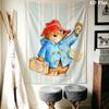 Paddington Bear Wall Tapestry Aesthetic Wall Hanging Printed Fabric Blanket Decorative Tapestries for Bedroom Living Room Home Decor