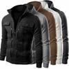 Mens Slim Fit Stand Collar Long Sleeve Coat Top Military Jacket For Stylish Look