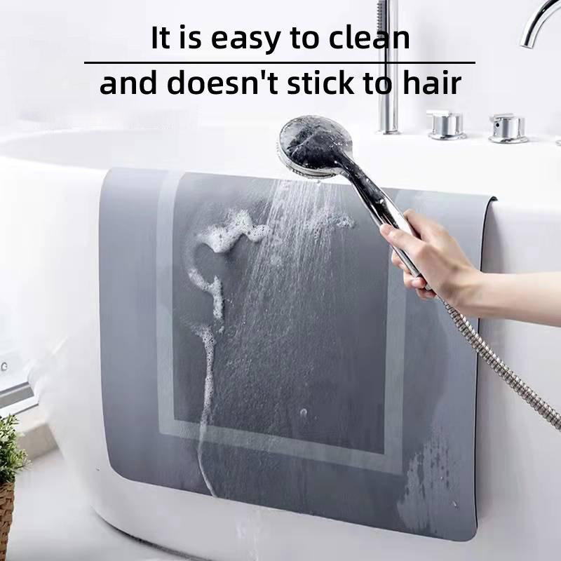 1 Rectangular Machine Washable Diatomaceous Earth Material Bathroom Mat, Floor Mat, Living Room Absorbent Floor Mat