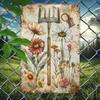 Vintage Metallblumen-Wandkunst, Heimdekorations-Poster