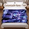 Music DJ Theme Soft Blanket Personalized Custom Name Text Print Warm Blanket Home Sofa Bedroom Decor