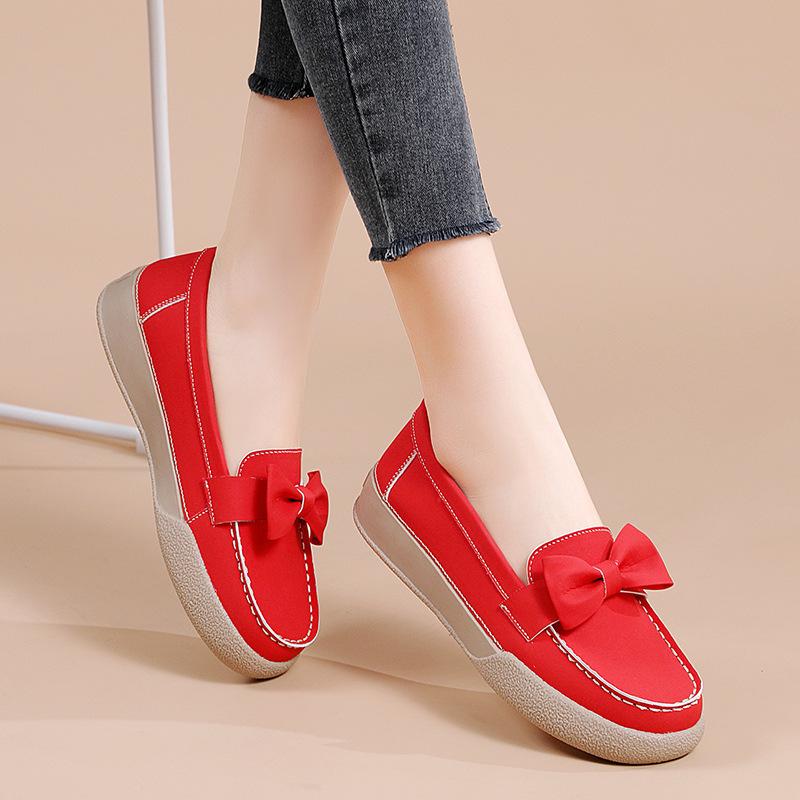 Big bow single shoes women's fashion casual women's shoes