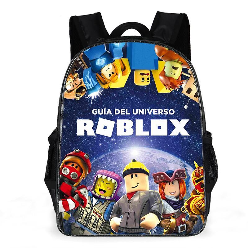 Roblox Kinderschoolrugzak Jongens Meisjes Lichtgewicht Oxford Stof Dubbele Riem Tas Met Luchtgevulde Riemen
