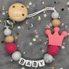 Custom Personalized Name Pacifier Clips BPA Free Silicone Silicone Baby Pacifier Clips Colorful Pacifier Chain Holder Teething