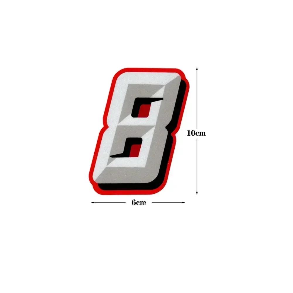 1pc Motorcycle 0-9 Number Styling Decorative Sticker Motorcycle Body Racing Badge Decal Universal Motorbike Decor Accessories