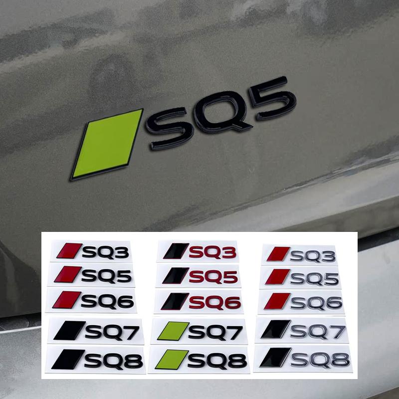 for 3R New Accessories Letter Trunk Metal Car Emblem Stickers SQ3 SQ5 SQ6 SQ7 SQ8 Rear Badge Body Side Decal Decoration 5T ol87