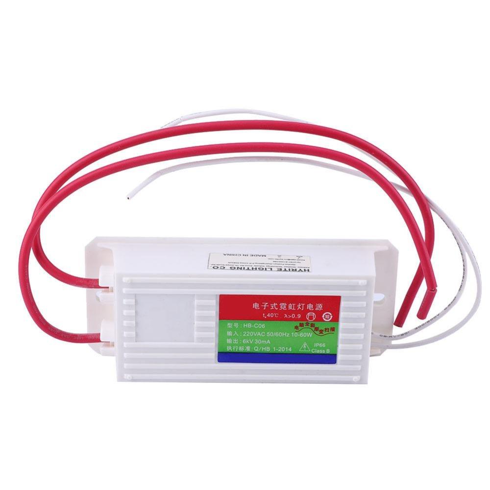 6KV 30mA Neon Electronic Transformer 220V Input Load 2-6m Neon Sign Power Supply Waterproof High Frequency